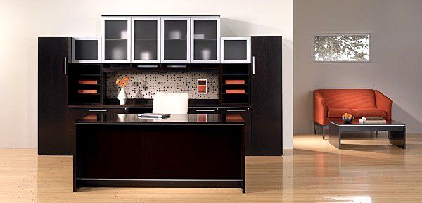 Baker Street Office — Dark Brown Desk in Fort Wayne, IN