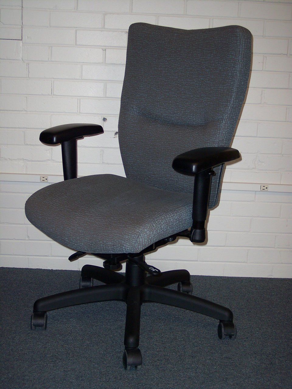Chair — Gray with black arm chair in Fort Wayne, IN
