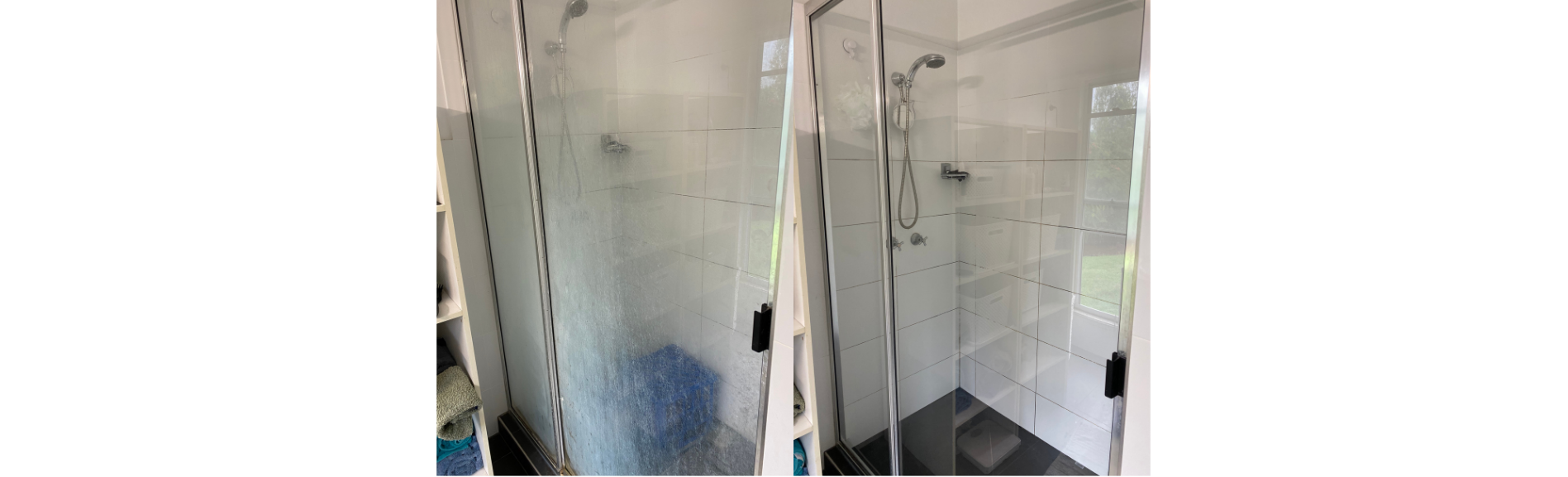 A Person Wearing Yellow Gloves is Cleaning a Window With a Sponge — Pain in the Glass Window Cleaning in Proserpine, QLD