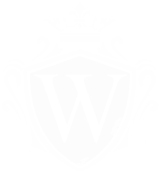 A gold laurel wreath on a white background.