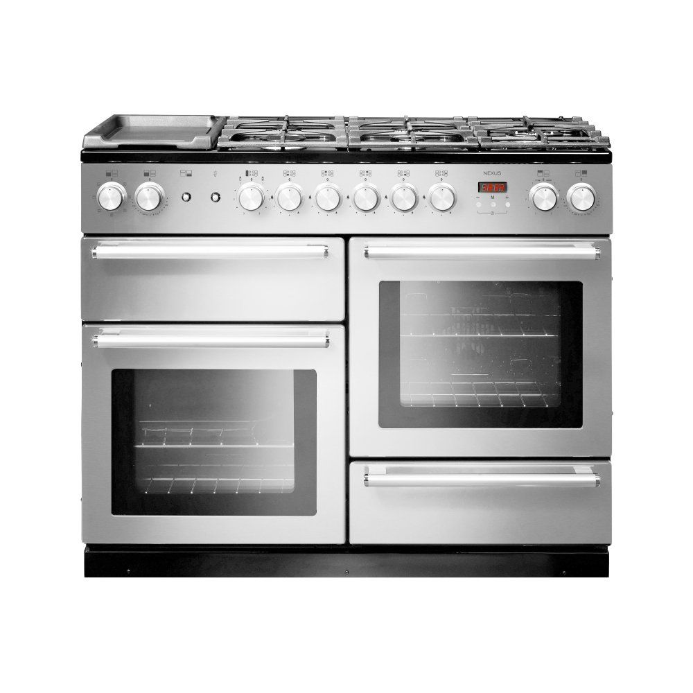 A Stainless Steel Stove With Two Ovens and a Burner — Eurocoast Appliance Service in Woy Woy, NSW