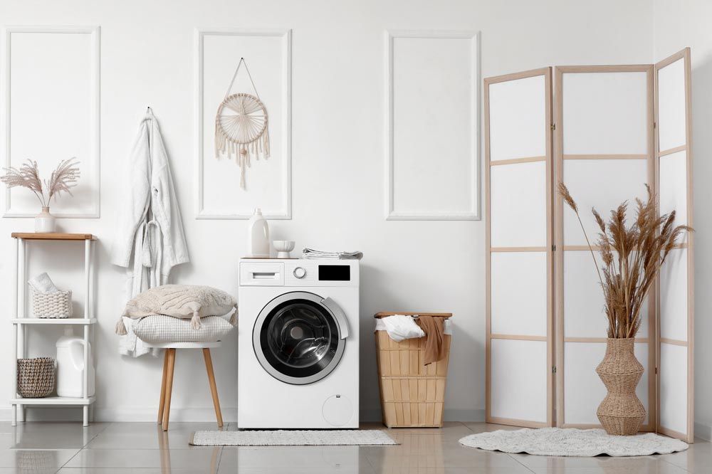 Washing Machine On A Room