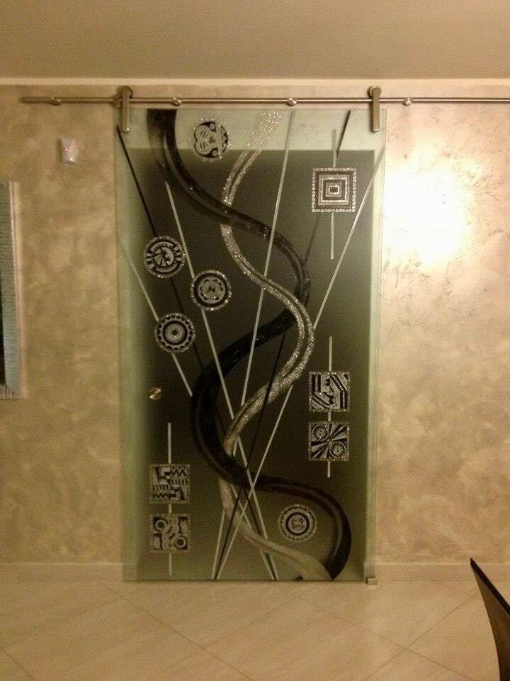 porta in vetro temperato basculante