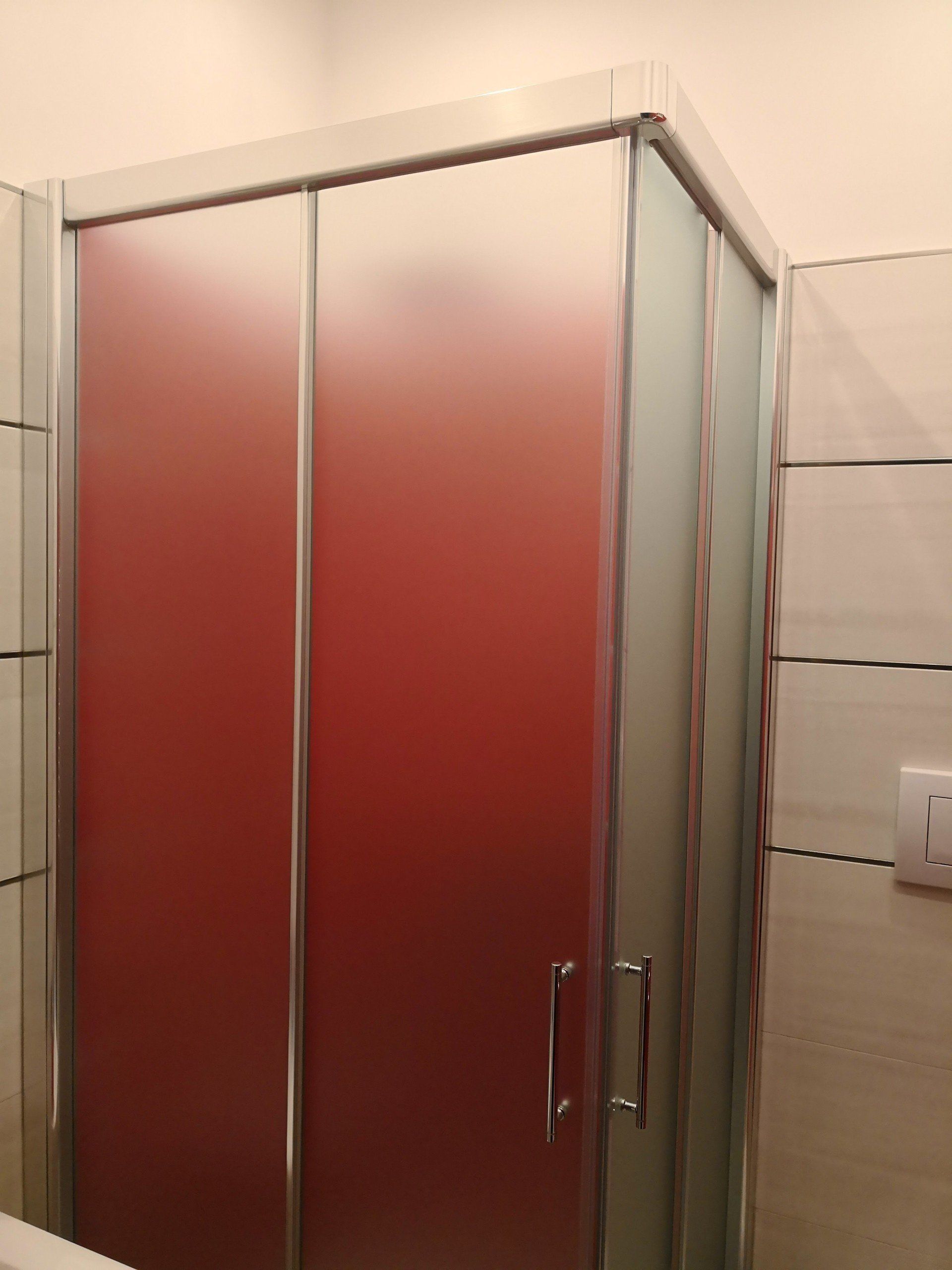 box doccia rettangolare in vetro opaco