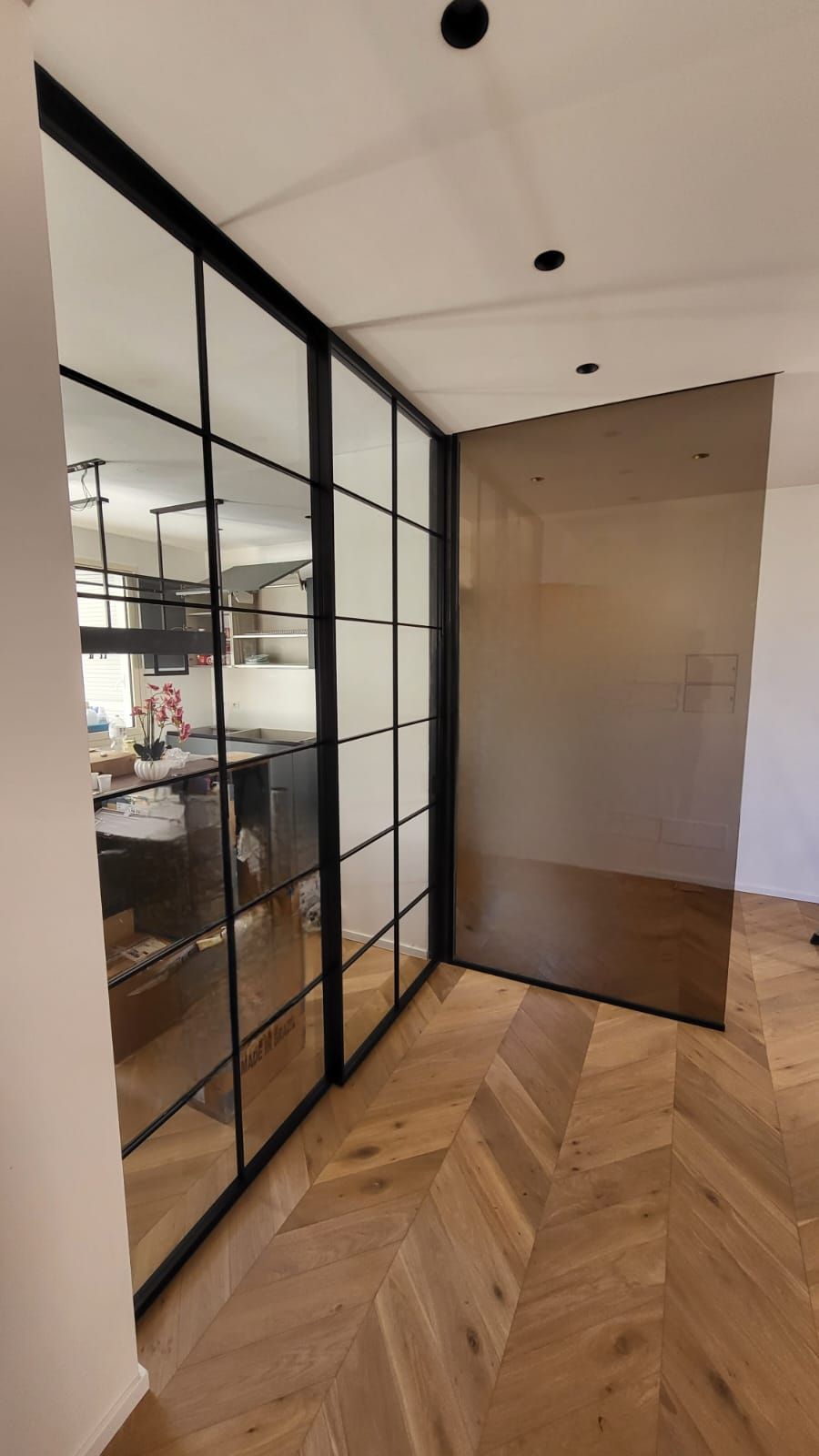 divisore pareti in vetro