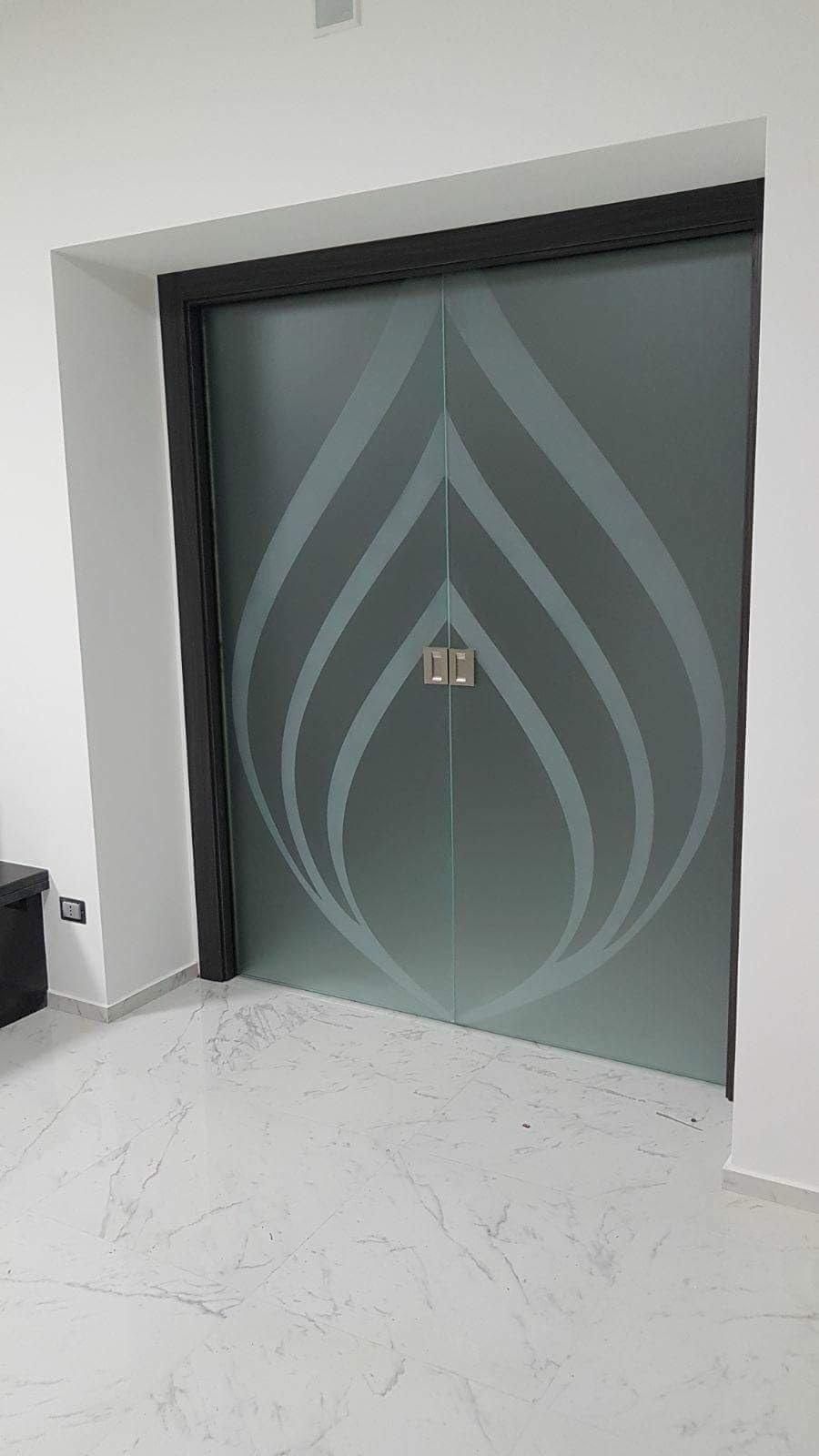 porta in vetro temperato