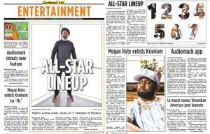 Newspaper entertainment section,