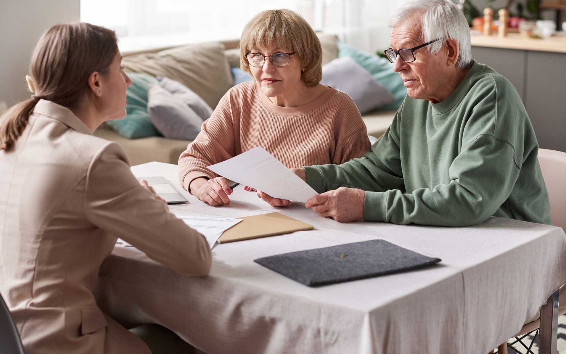 Couple have a consultation with financial advisor