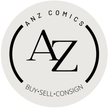 A logo for AnZ comics - buy, sell and consign