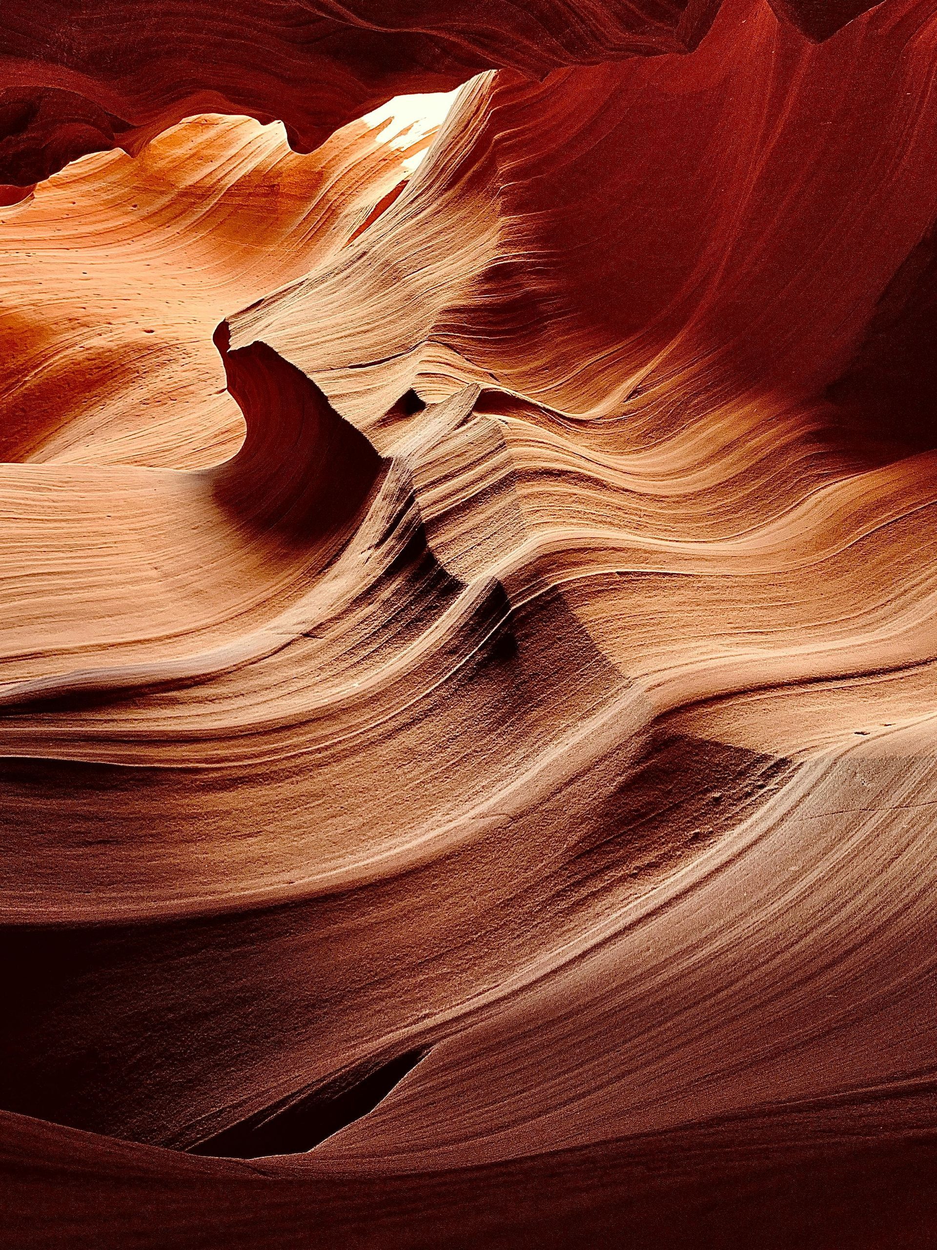 A close up of a rock formation in the desert