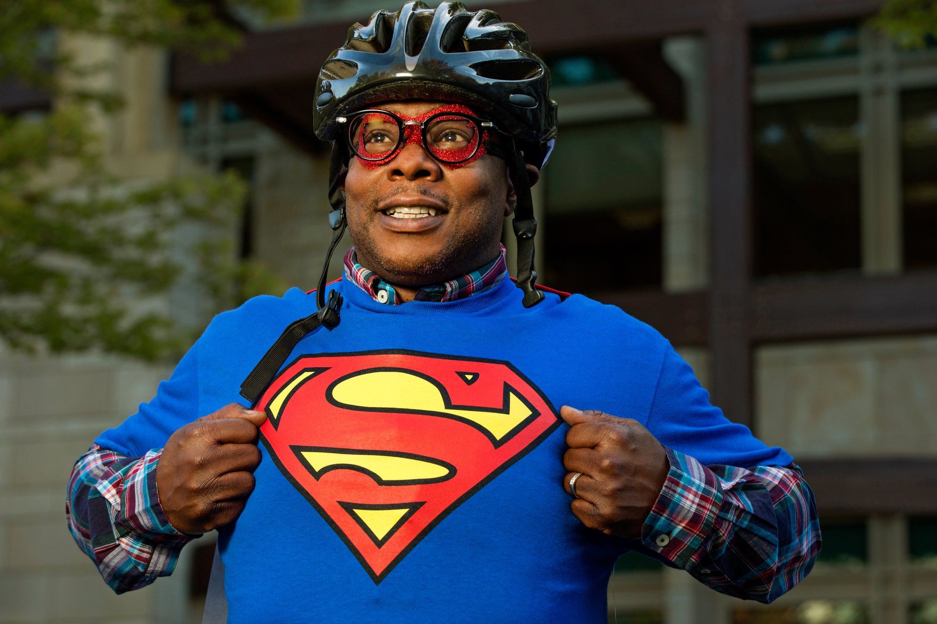 Fun costume at corporate convention