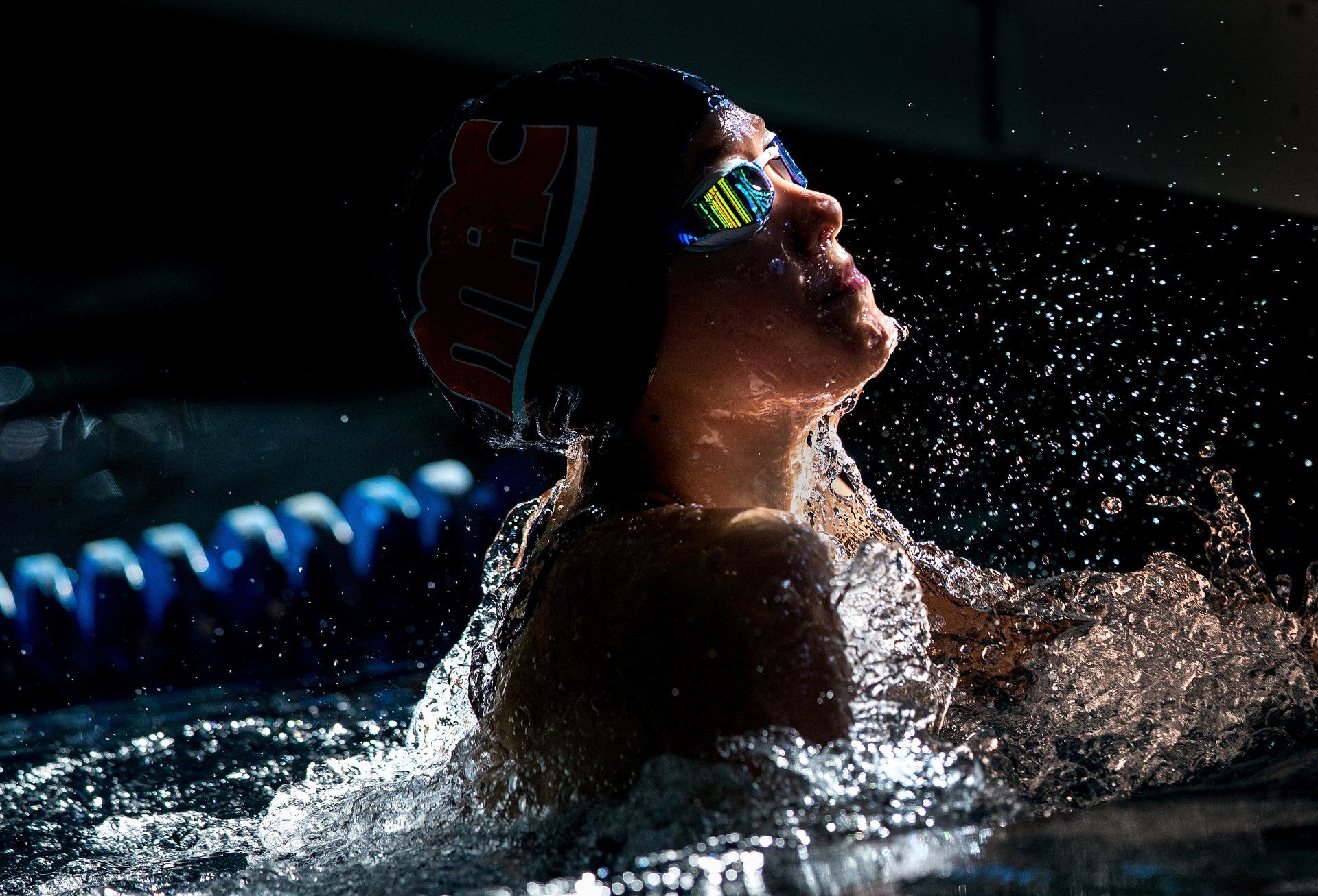 A swimmer in action during the IM Extreme meet
