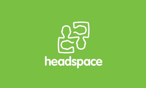 A green background with a white logo for headspace