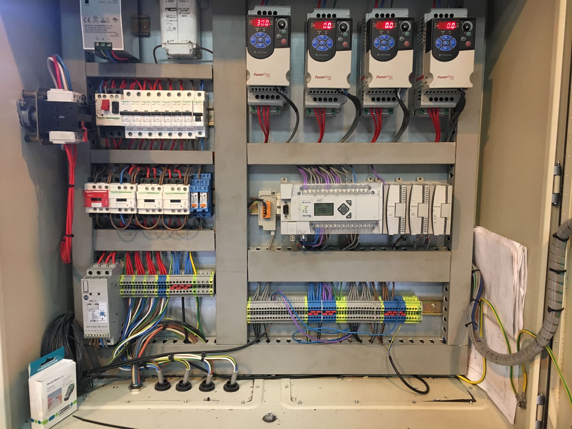 Control Panel With Lots of Wires — Runcorn, QLD — Runcorn Electrical Services Pty Ltd