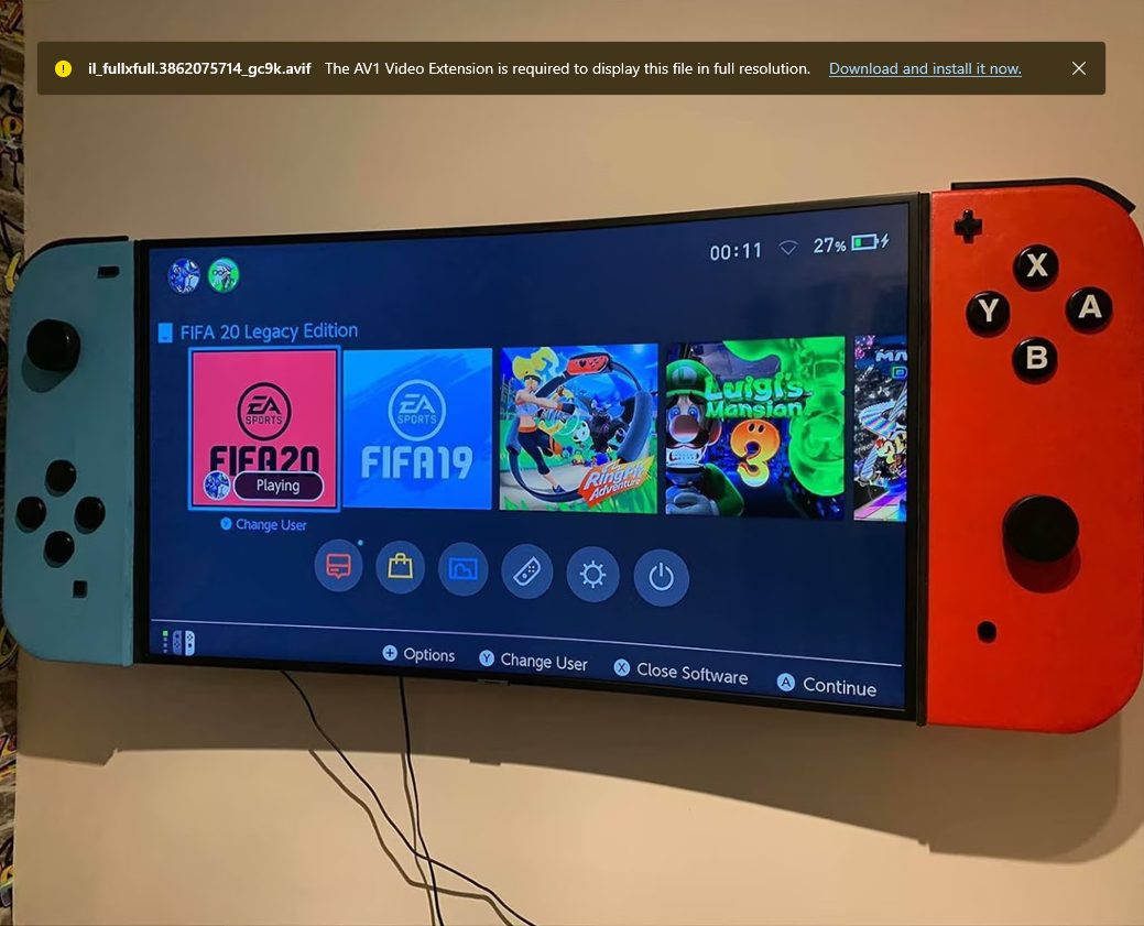 Switch Gaming TV Frame Decor Game room Video game Playroom Man Cave