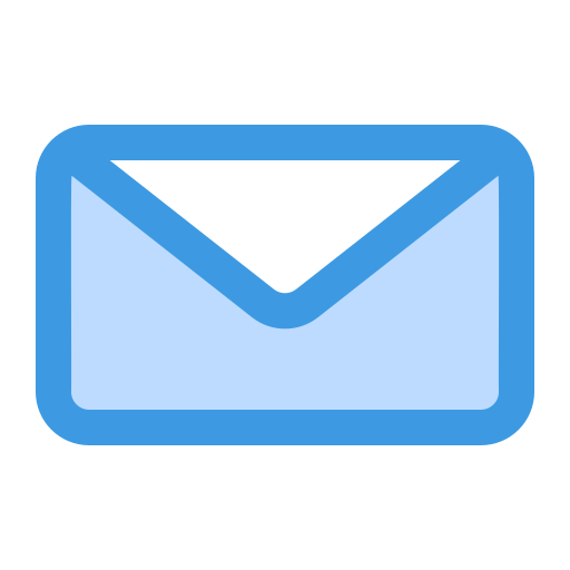 Blue envelope icon.