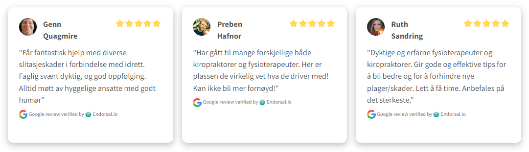 Anmeldelser av fysioterapi ved Atlasklinikken