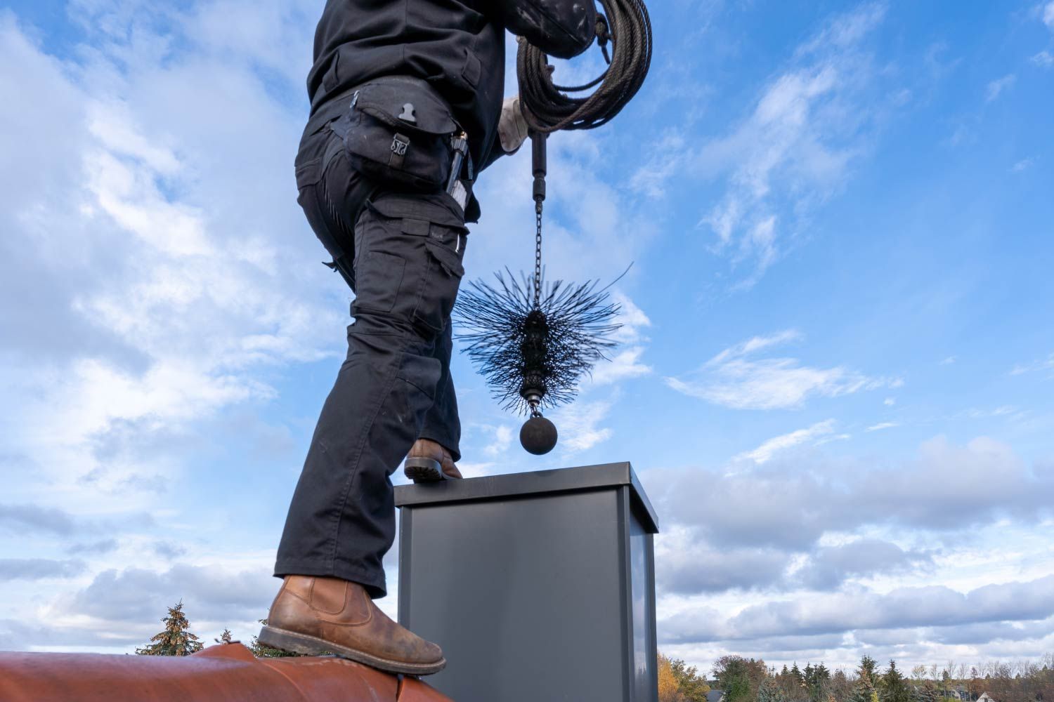 Special Brush For Chimney Cleaning
