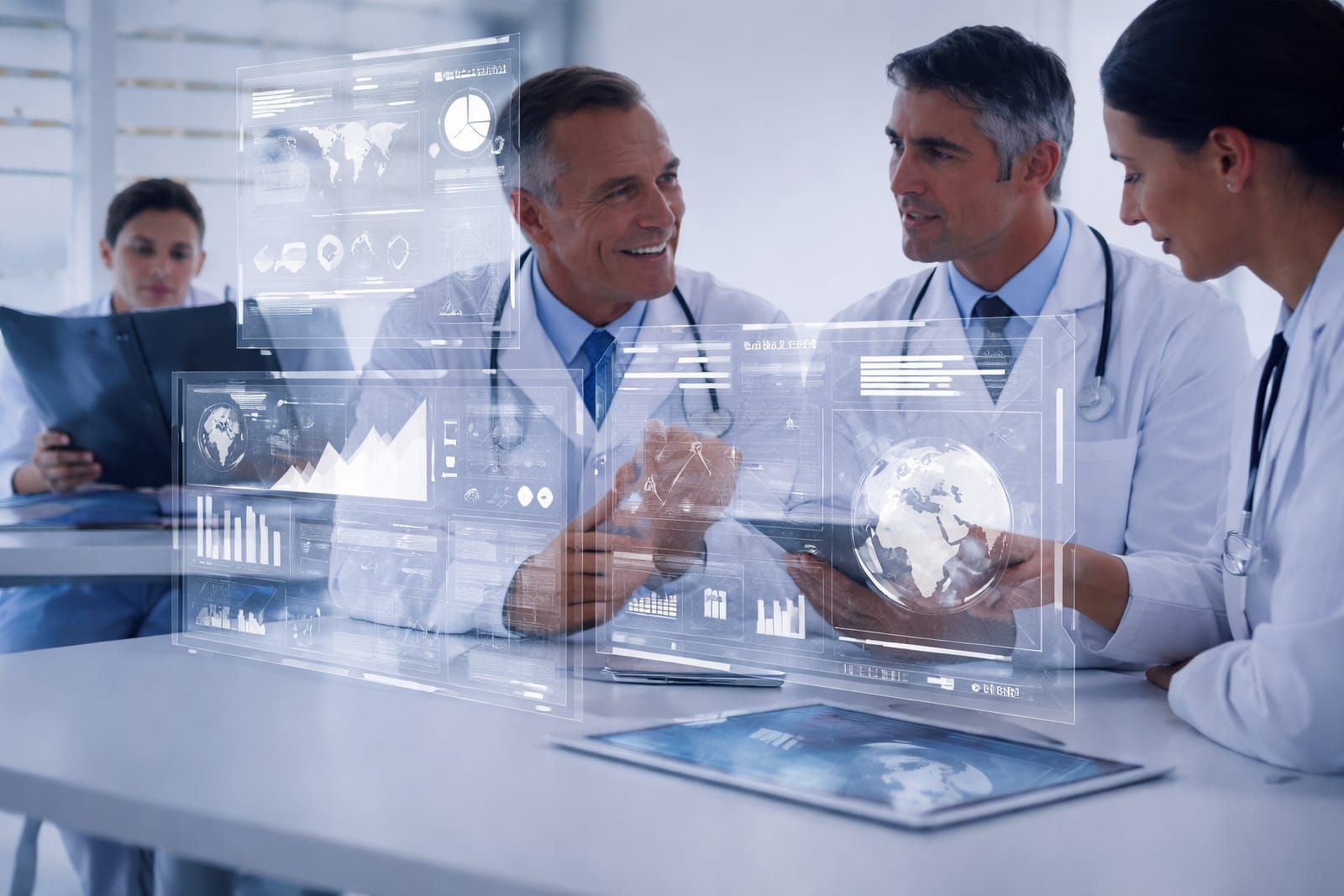 medical-team-collaborating-with-digital-analytics-charts-and-global-health-data-to-support-clinical-