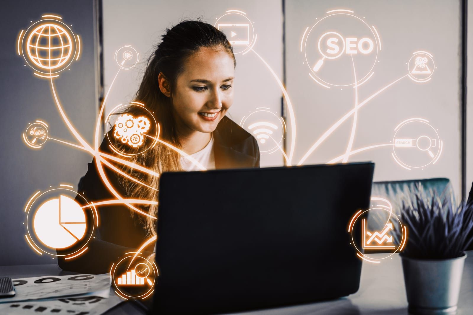 Marketer checking SEO,GEO & AIO