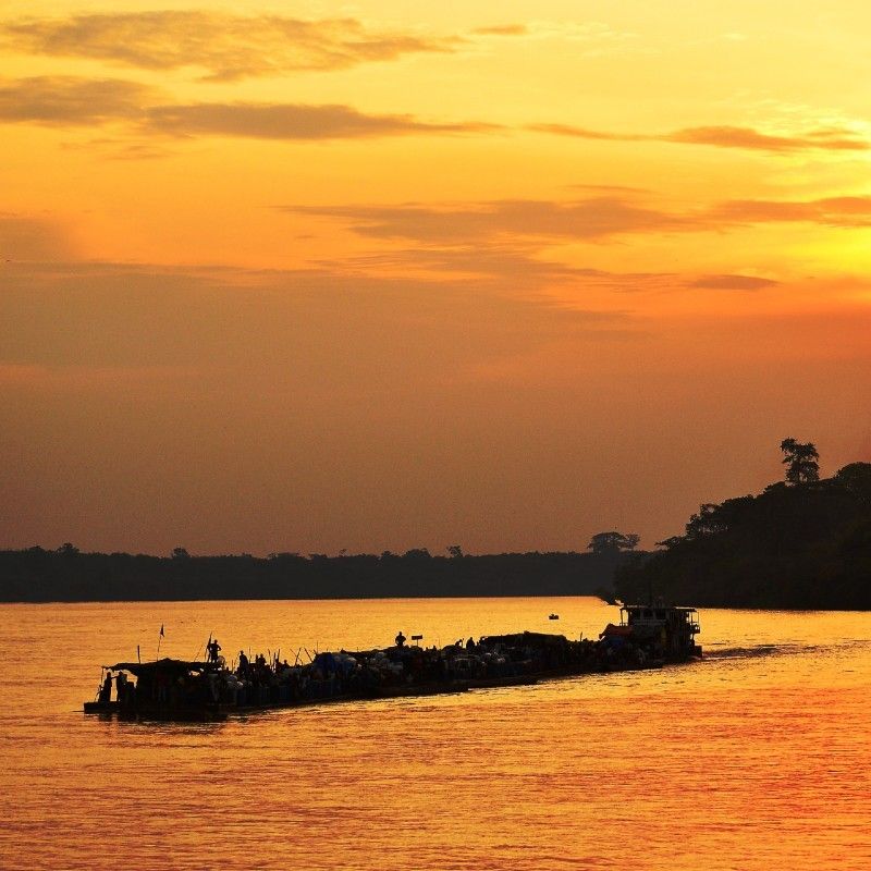 Experience the tranquil beauty of the Congo River at sunset in Kisangani, Democratic Republic of Congo, with this stunning image. The river’s wide expanse reflects the warm, golden hues of the setting sun, while the surrounding lush vegetation and gently flowing waters create a serene and timeless atmosphere. This iconic waterway, one of Africa’s largest and most important rivers, highlights the natural and cultural richness of the region, where life revolves around its banks and the rhythms of the river.
Inspiration Africa crafts tailor-made journeys to the DRC, offering immersive experiences along the Congo River. Witness breathtaking sunsets, explore vibrant riverine ecosystems, and discover the heart of Central Africa through one of its most majestic landscapes.