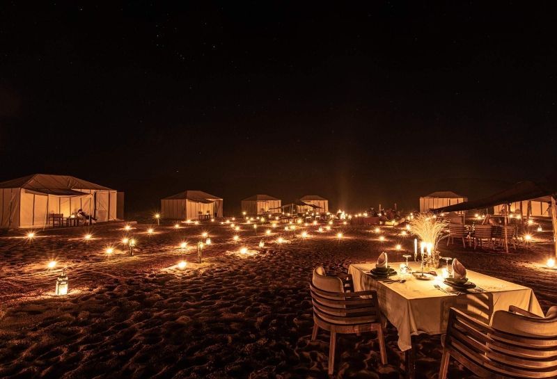 Under canvas experiences in Morocco provide immersive desert stays beneath star-filled skies, offering an authentic taste of local culture, Berber traditions, and serene Saharan landscapes for an unforgettable adventure.
