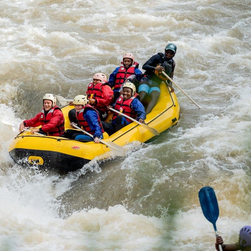 Rafting down the Ash river in Free State, South Africa