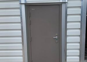 Grey service door