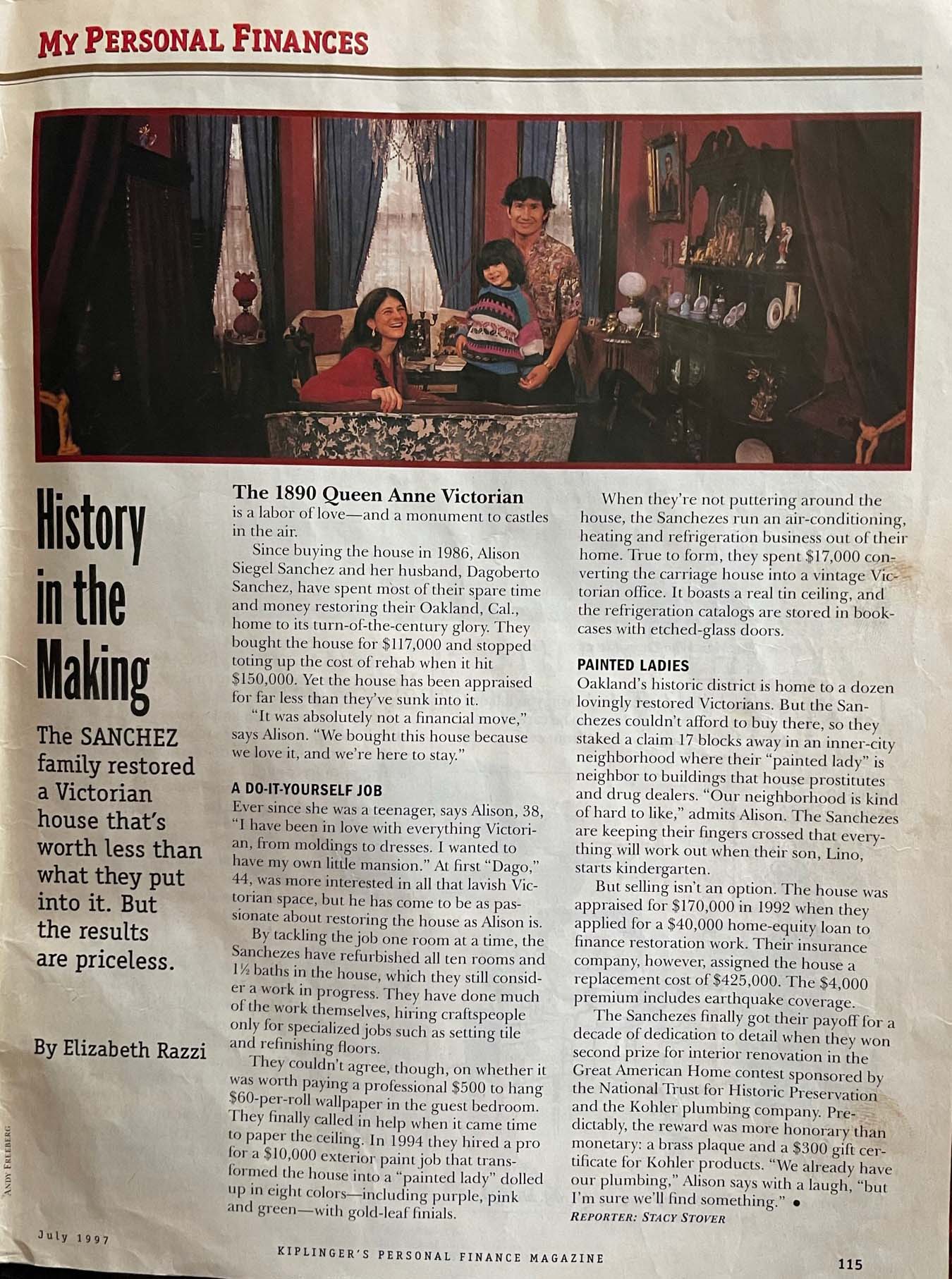 Inside Kiplingers Magazine — Oakland, CA — Gaslight Interiors