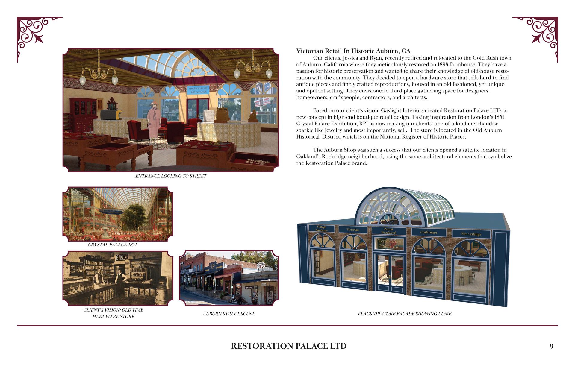 Restoration Palace Victorian Retail — Oakland, CA — Gaslight Interiors