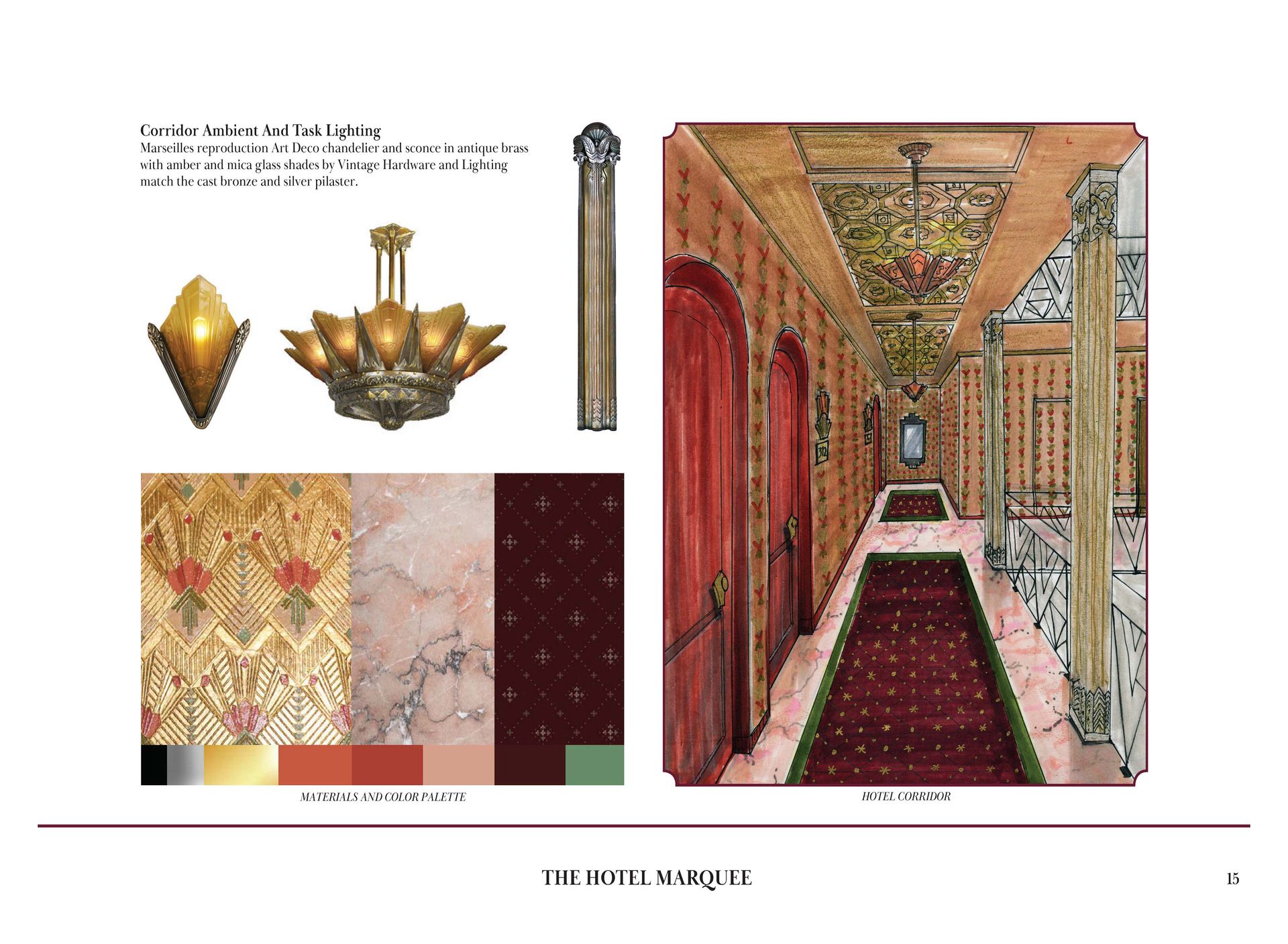 The Hotel Marquee Corridor — Oakland, CA — Gaslight Interiors