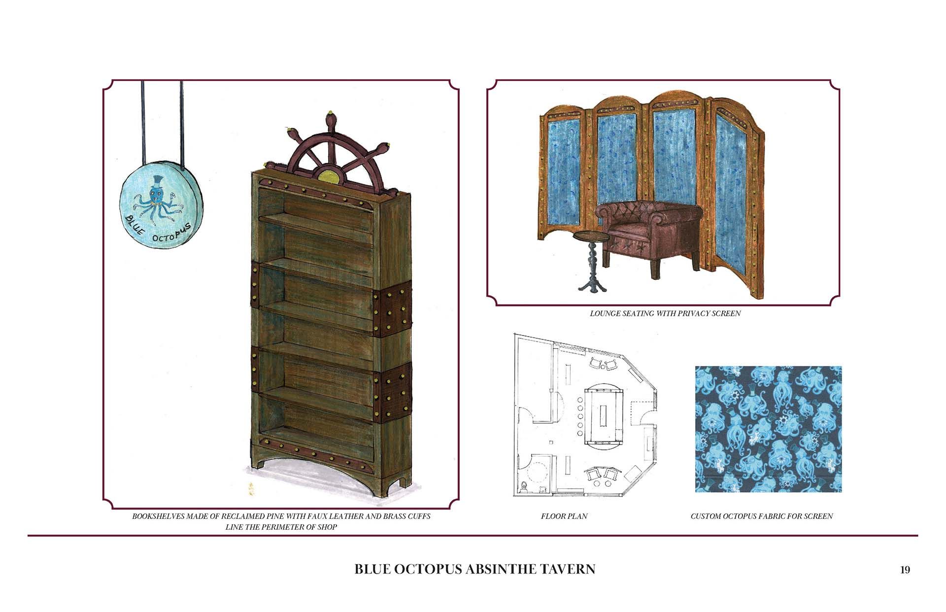 Blue Octopus Floor Plan — Oakland, CA — Gaslight Interiors