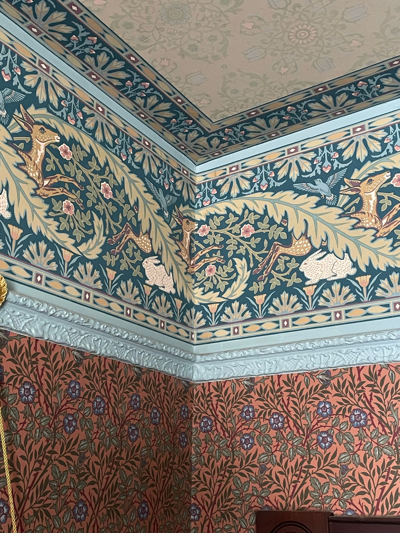 Deer And A Rabbit Wallpaper Design — Oakland, CA — Gaslight Interiors