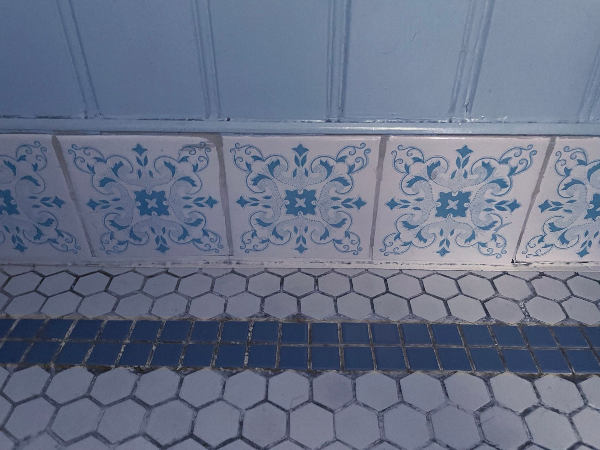 Hexagon Flower Shape Tiles — Oakland, CA — Gaslight Interiors