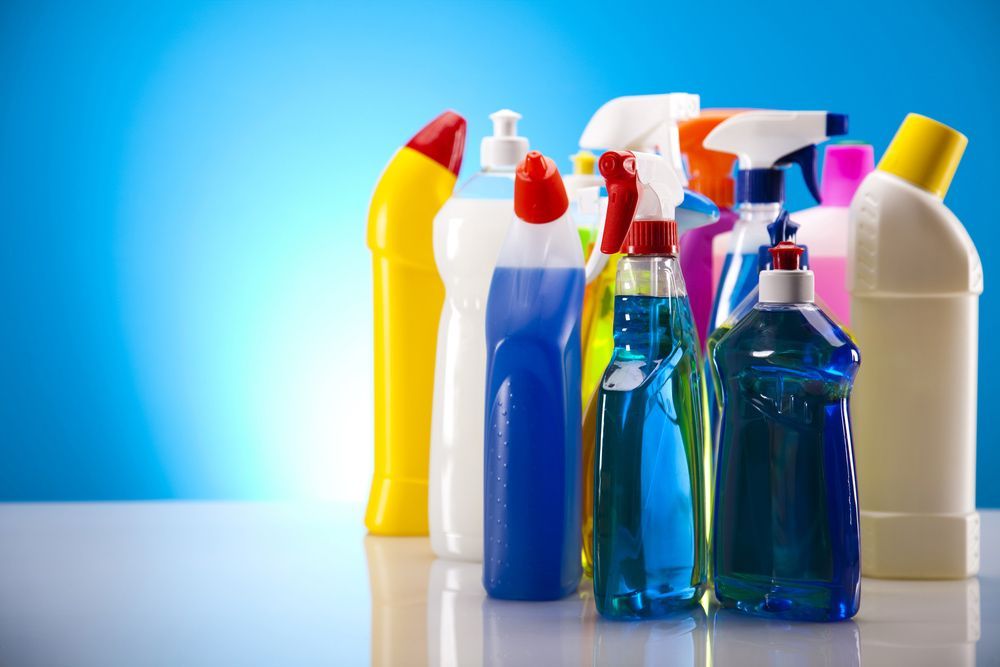 There are Many Different Types of Cleaning Supplies on the Table — Dunckers in Nambour, QLD