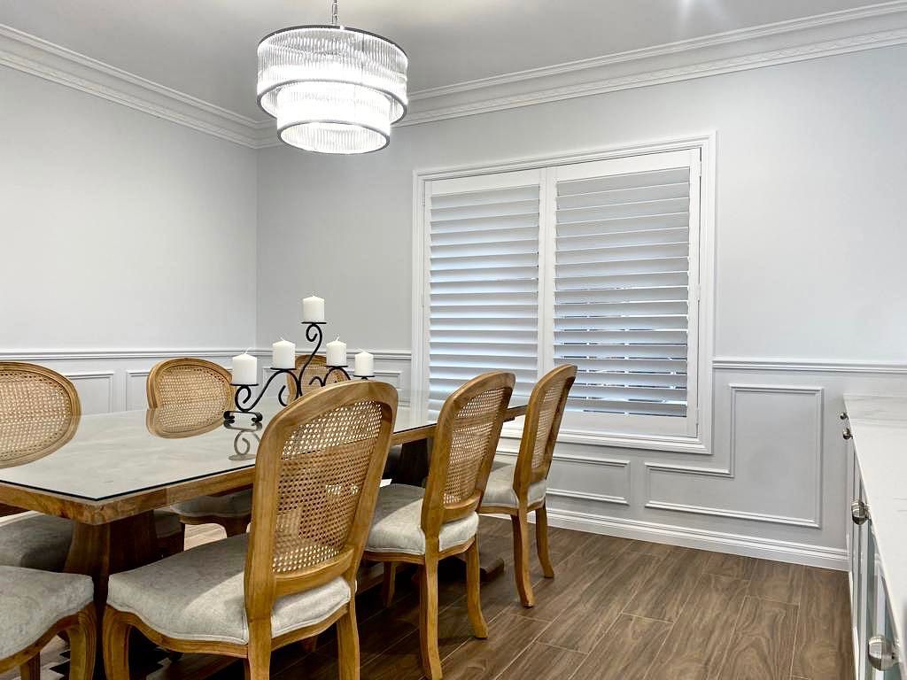 shutters in dining room Elite Window Furnishings In Fyshwick, ACT