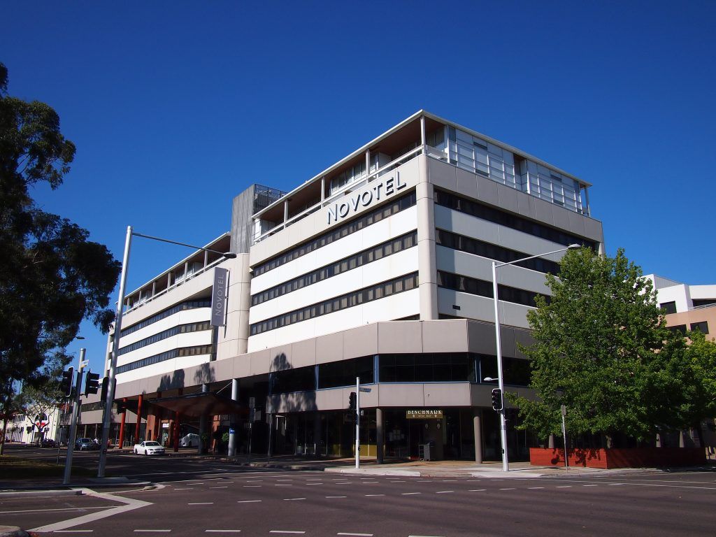 A Large Building With the Word Novotel on It — Elite Window Furnishings In Fyshwick, ACT