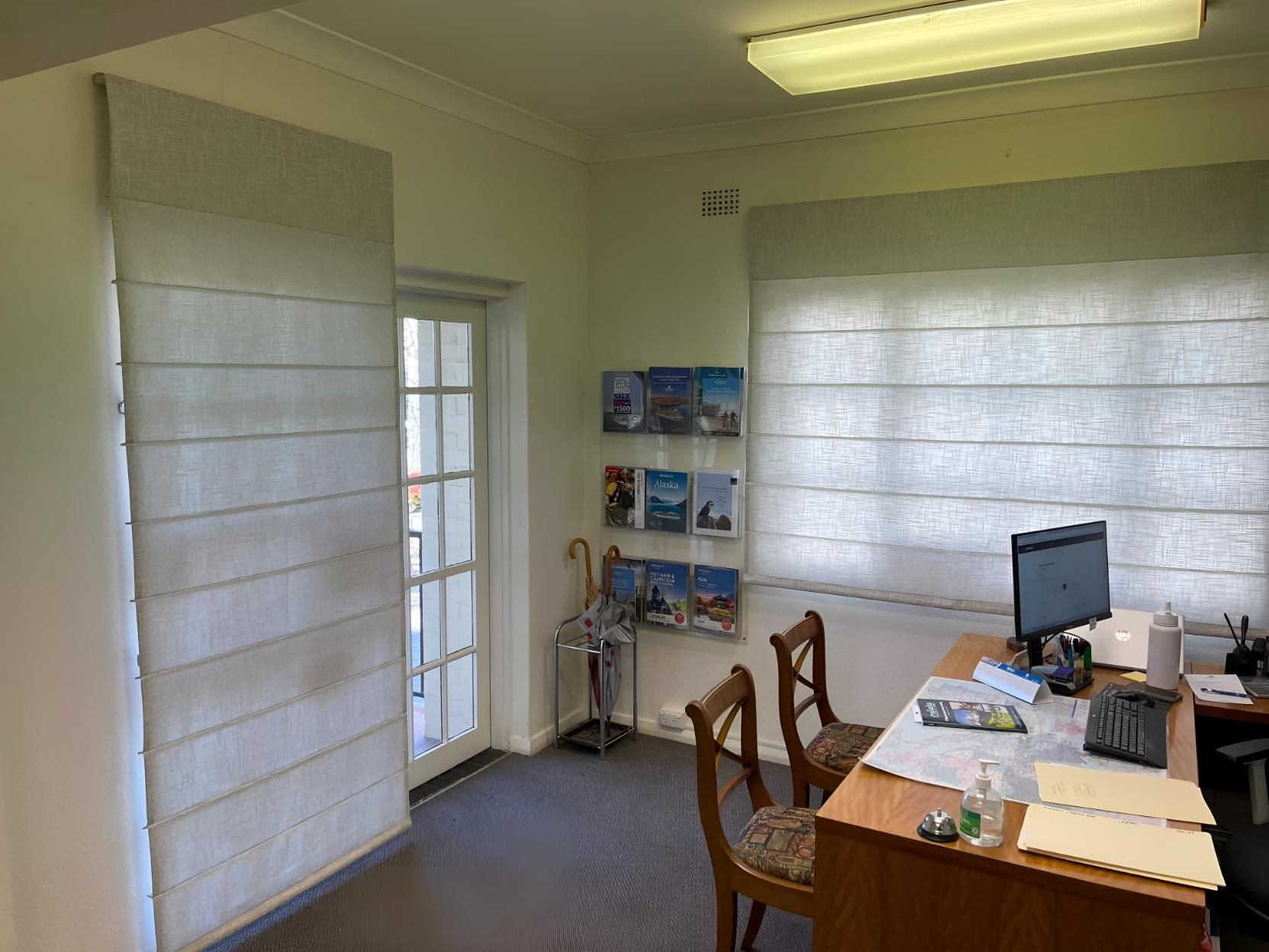 A Room With a Desk, Chairs and a Computer — Elite Window Furnishings In Woden, ACT