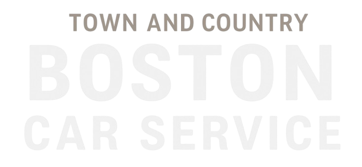 Logo for Town and Country Boston Car Service in gray on a white background.