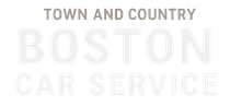 Logo for Town and Country Boston Car Service in gray on a white background.