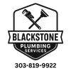 Blackstone Plumbing Services logo with crossed tools and phone number 303-819-9922