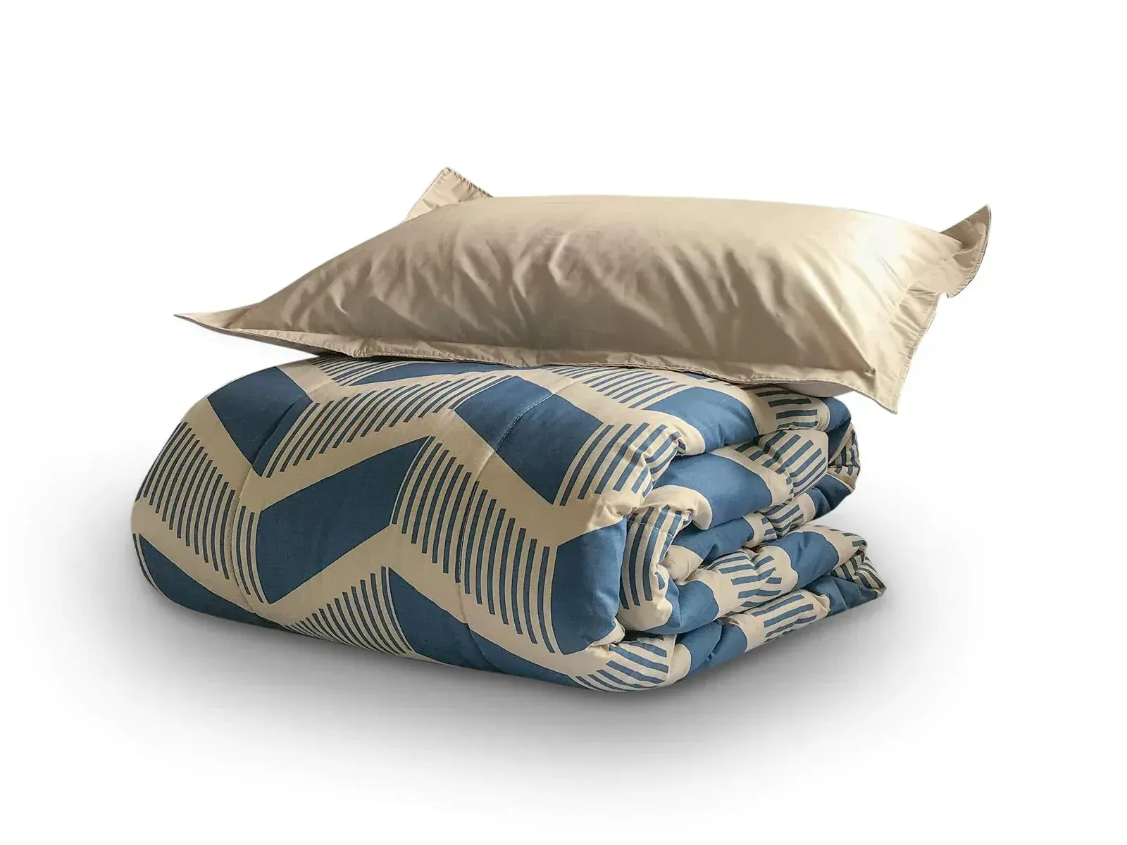 Un colchón blanco y negro con el texto 