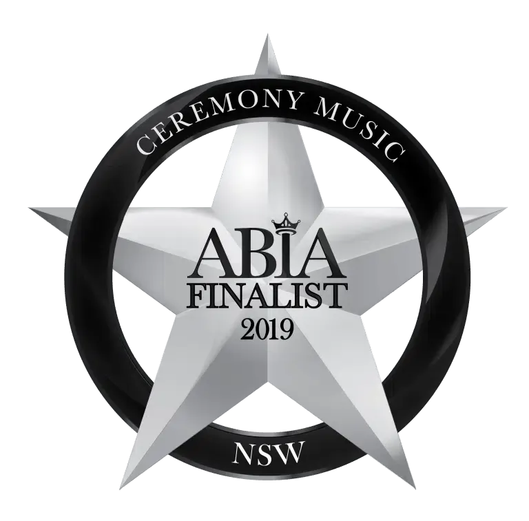 A silver star in a circle that says ' abia finalist 2019 nsw ' on it