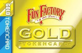 A gold token card for fun factory is shown.