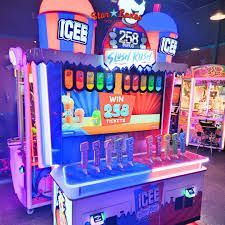 A machine that looks like a ice cream machine is sitting in a room.