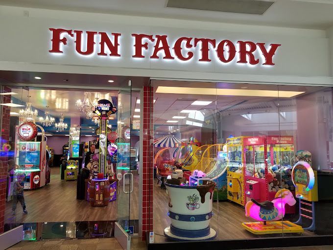A fun factory in a mall with a lot of rides