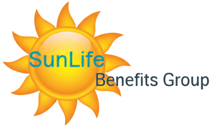 SunLife Benefits Group logo: Yellow sun with text 