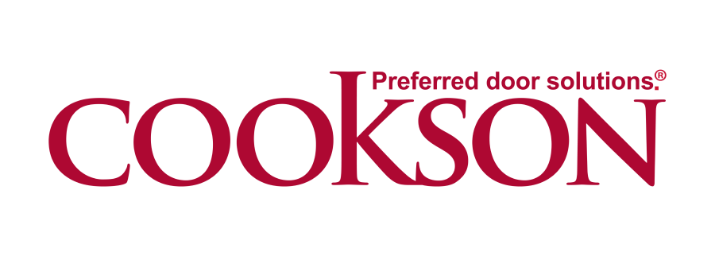 Cookson logo with burgundy text and