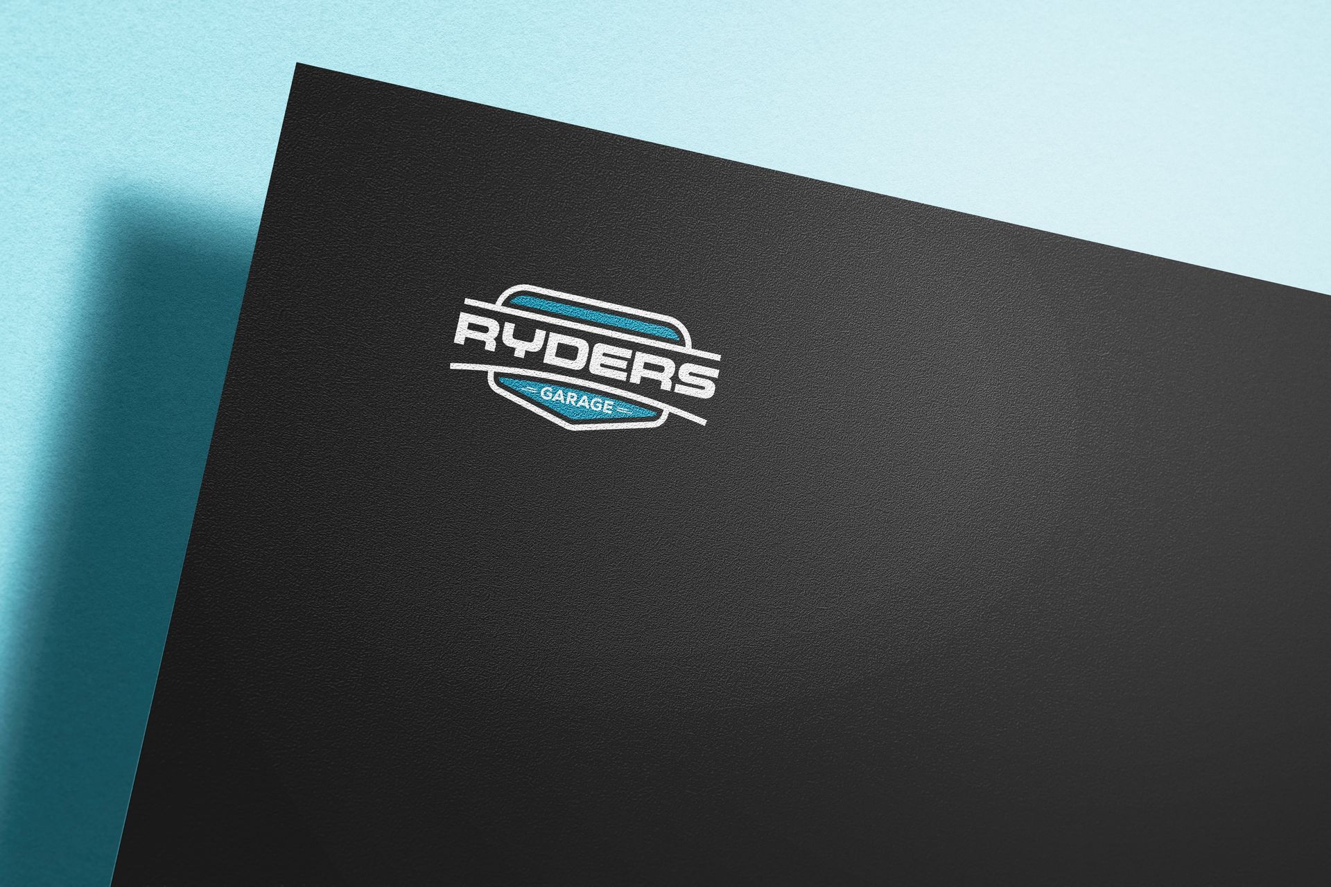 Black business card with