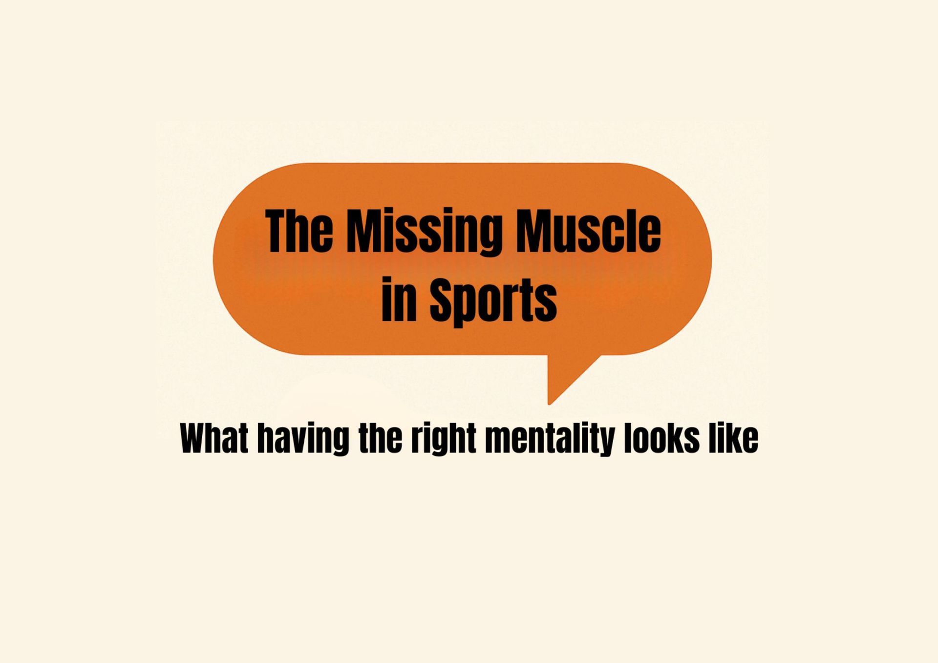 The Missing Muscle in Sport